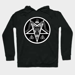 Baphomet pentagram. Goat skull Hoodie